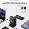 ASOMETECH 240W GaN Fast Charging Station 6-Port Desktop Charger with 140W PD3.1