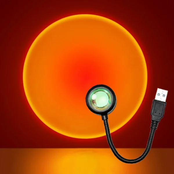LED Sunset Projection Lamp – USB Mood Light