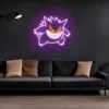 Gengar (Pokémon) LED Neon Sign – Dimmable USB Wall Light