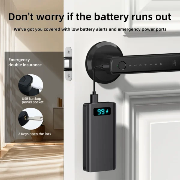 Smart Fingerprint Door Lock with App & Keypad