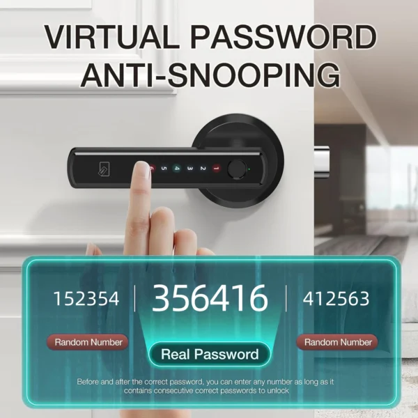 Smart Fingerprint Door Lock with App & Keypad