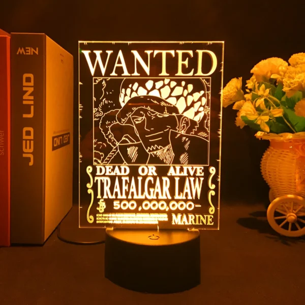 One Piece Luffy LED Acrylic Night Light – 3D Illusion Lamp