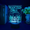 One Piece Luffy LED Acrylic Night Light – 3D Illusion Lamp
